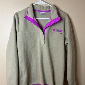 Columbia Women's Beige and Magenta Sweater